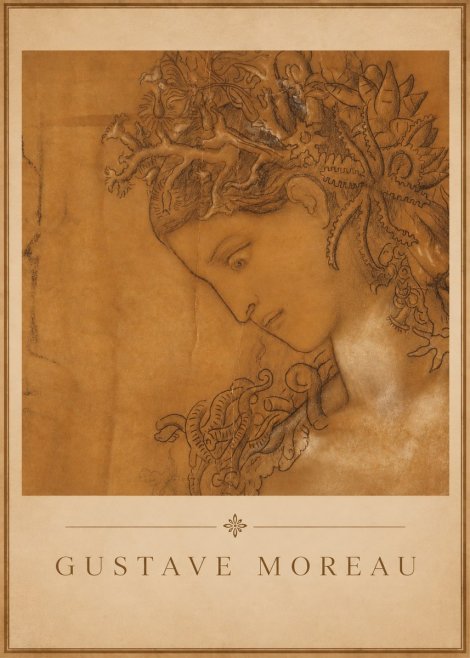 Gustave Moreau Head of a Woman No3 - Affiche