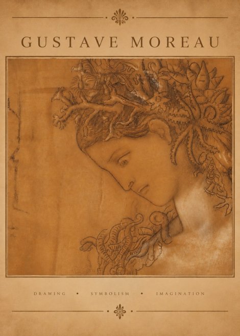 Gustave Moreau Head of a Woman No6 - Affiche
