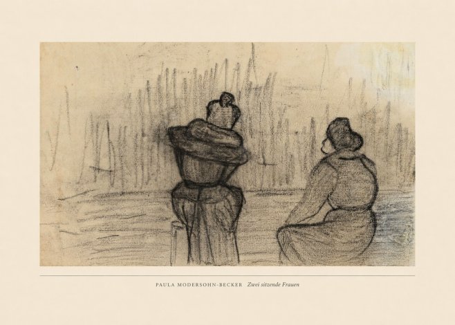 Paula Modersohn-Becker Zwei Sitzende Frauen No6 - Affiche