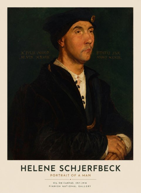Helene Schjerfbeck Portrait of a Man I No1 - Affiche