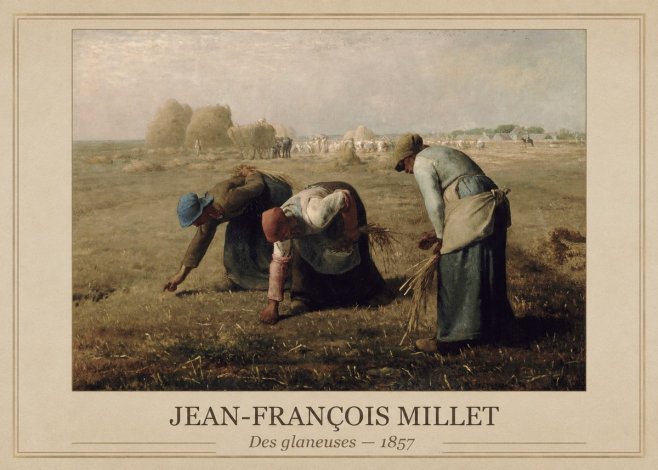 Jean-François Millet Des Glaneuses No1 - Affiche