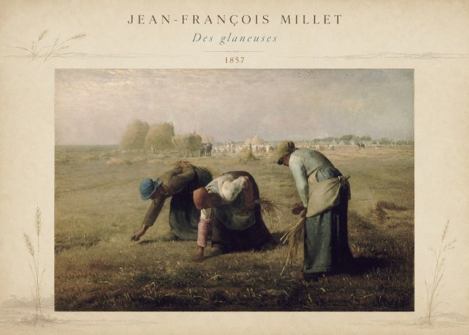 Jean-François Millet Des Glaneuses No5 - Affiche