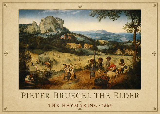 Pieter Bruegel The Haymaking No1 - Affiche