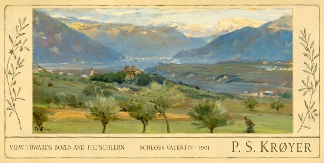 P.S. Krøyer View Towards Bozen and the Schlern No4 - Affiche