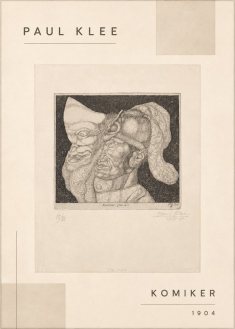 Paul Klee Komiker No1 - Affiche