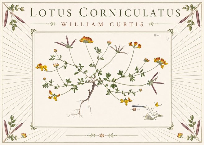 William Curtis Lotus Corniculatus I No3 - Affiche