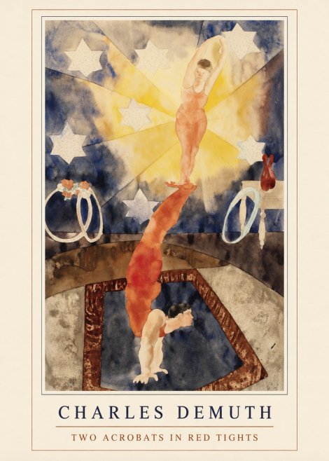 Charles Demuth Two Acrobats in Red Tights No4 - Affiche