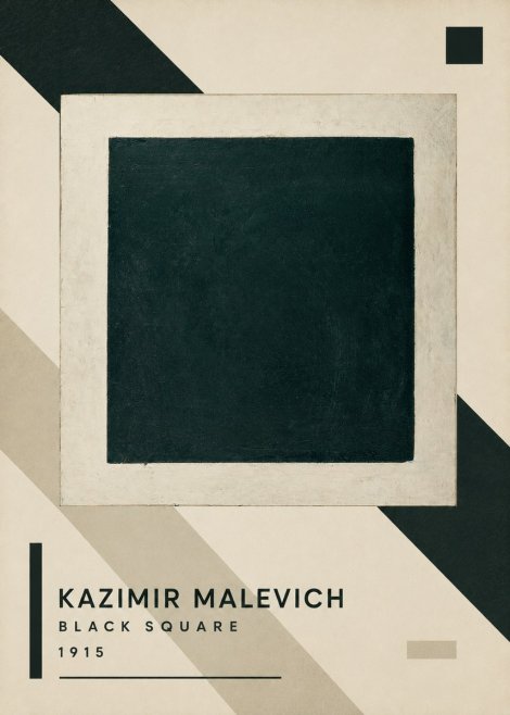 Kazimir Malevich Black Square No3 - Affiche