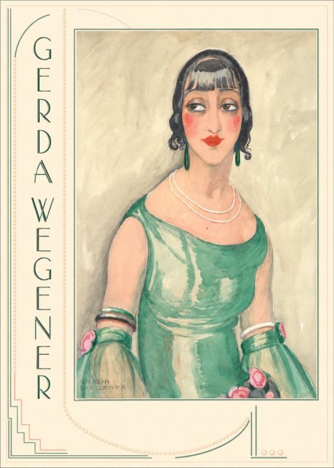 Gerda Wegener Portrait of a Woman in Green Dress No3 - Affiche