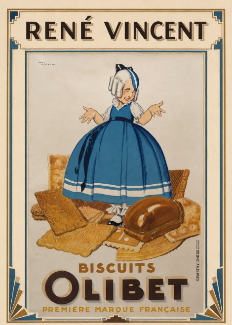 René Vincent Biscuits Olibet No1 - Affiche