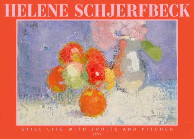 Helene Schjerfbeck Still Life with Fruits and Pitcher No2 - Affiche