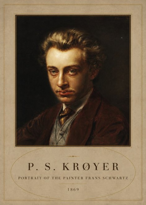 P.S. Krøyer Portrait of the Painter Frans Schwartz No4 - Affiche