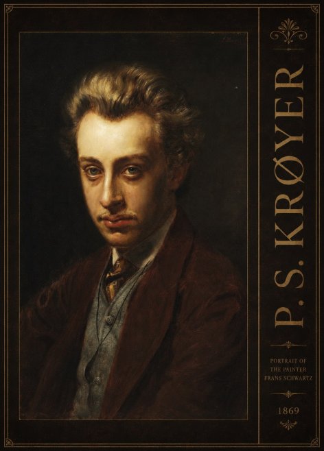 P.S. Krøyer Portrait of the Painter Frans Schwartz No5 - Affiche