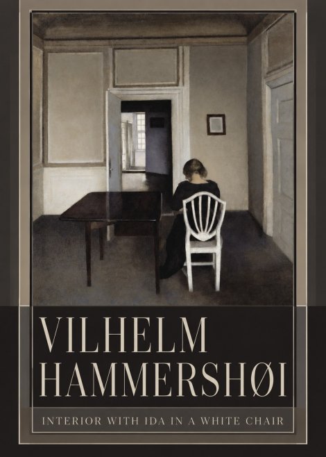 Vilhelm Hammershøi Interior with Ida in a White Chair No5 - Affiche