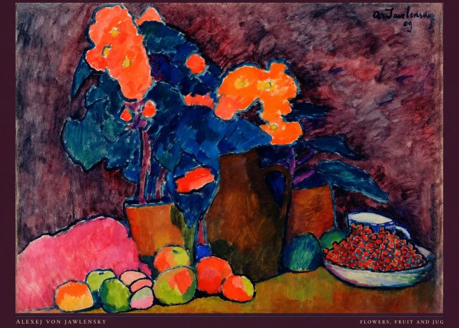 Alexej von Jawlensky Flowers, Fruit and Jug No6 - Affiche
