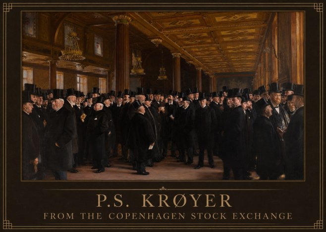P.S. Krøyer From the Copenhagen Stock Exchange No1 - Affiche