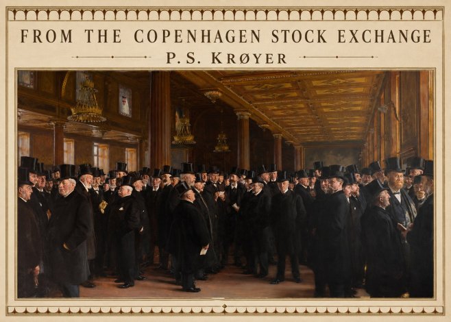 P.S. Krøyer From the Copenhagen Stock Exchange No3 - Affiche