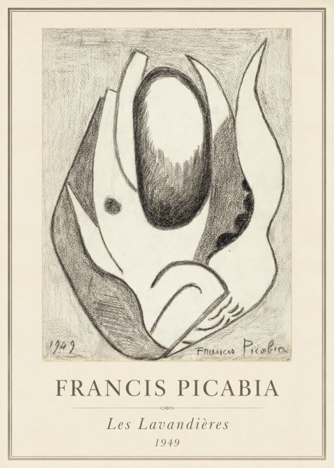 Francis Picabia Les Lavandières No4 - Affiche