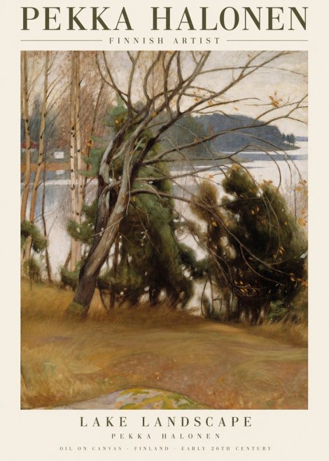 Pekka Halonen Lake Landscape No1 - Affiche