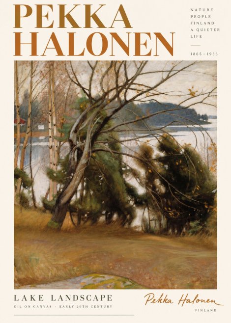 Pekka Halonen Lake Landscape No5 - Affiche