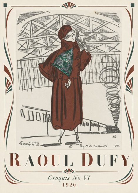 Raoul Dufy Croquis No Vi No4 - Affiche