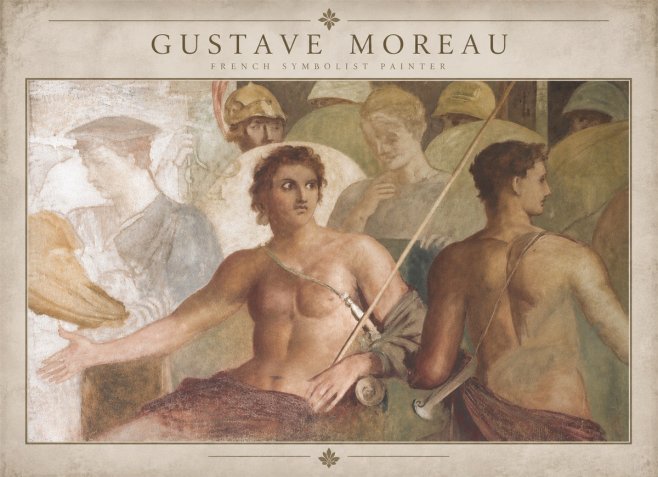 Gustave Moreau Les Prétendants No4 - Affiche