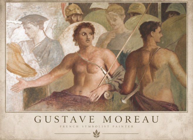 Gustave Moreau Les Prétendants No5 - Affiche