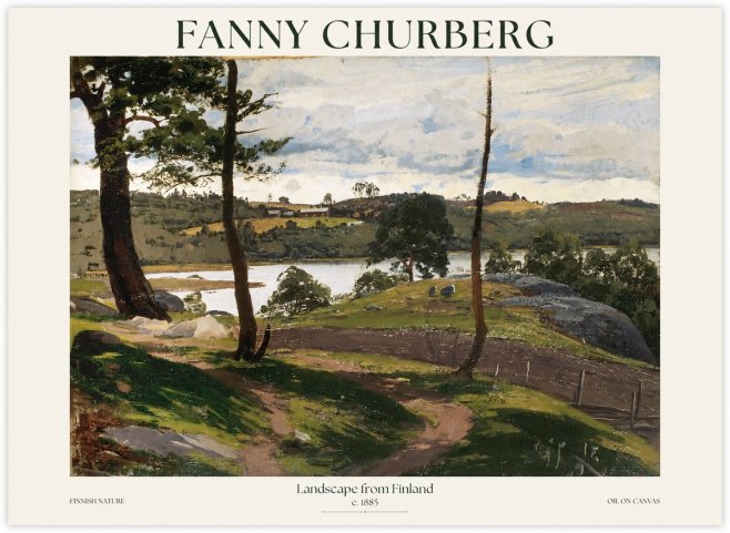 Fanny Churberg Landscape from Finland No1 - Affiche