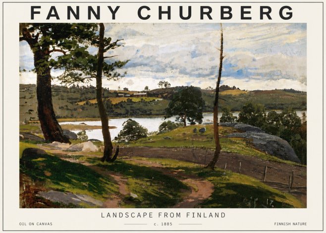 Fanny Churberg Landscape from Finland No6 - Affiche