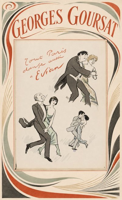 Georges Goursat Tout Paris Danse Aussi À Evian No2 - Affiche