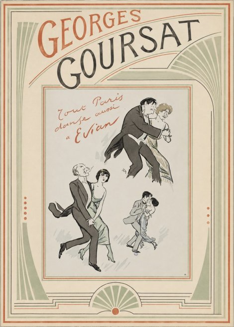 Georges Goursat Tout Paris Danse Aussi À Evian No3 - Affiche