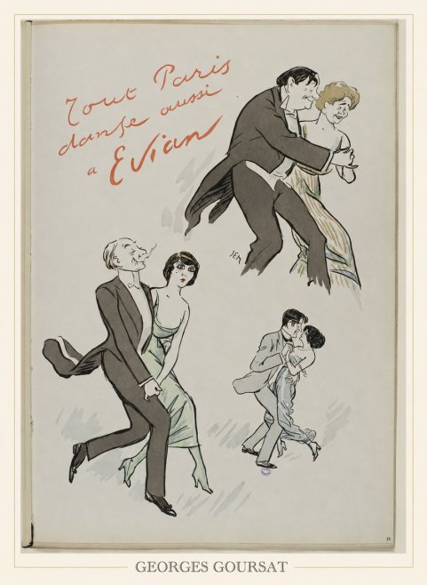Georges Goursat Tout Paris Danse Aussi À Evian No6 - Affiche