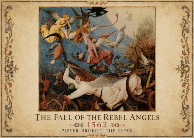 Pieter Bruegel The Fall of the Rebel Angels II No1 - Affiche