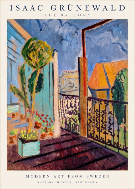 Isaac Grünewald The Balcony No1 - Affiche