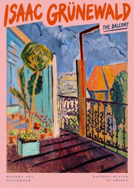 Isaac Grünewald The Balcony No2 - Affiche
