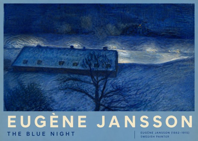 Eugène Jansson The Blue Night No3 - Affiche