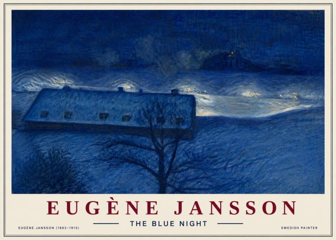 Eugène Jansson The Blue Night No4 - Affiche