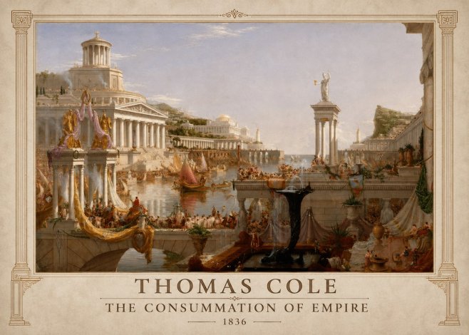 Thomas Cole The Consummation of Empire No1 - Affiche
