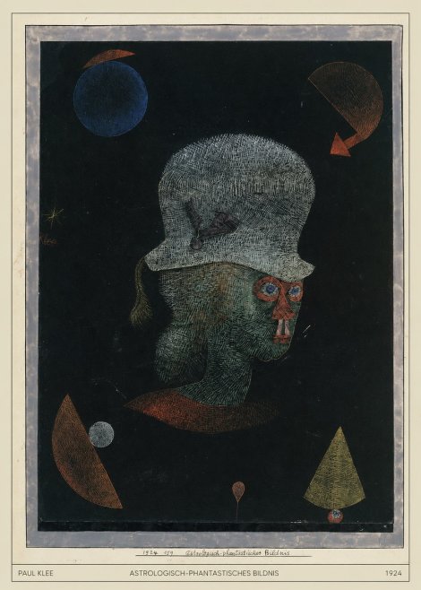 Paul Klee Astrologisch-phantastisches Bildnis No4 - Affiche