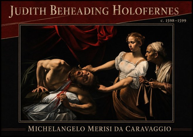 Michelangelo Merisi da Caravaggio Judith Beheading Holofernes II No2 - Affiche