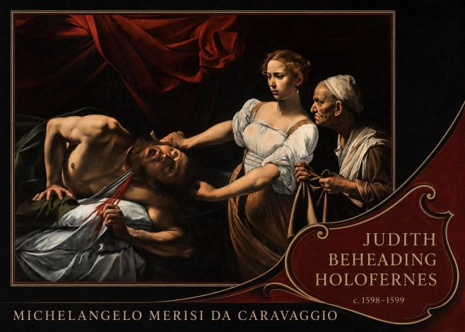 Michelangelo Merisi da Caravaggio Judith Beheading Holofernes II No5 - Affiche