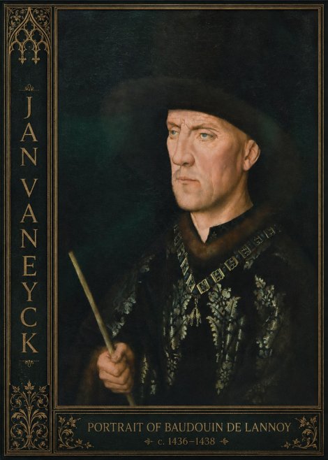 Jan van Eyck Portrait of Baudouin De Lannoy No2 - Affiche