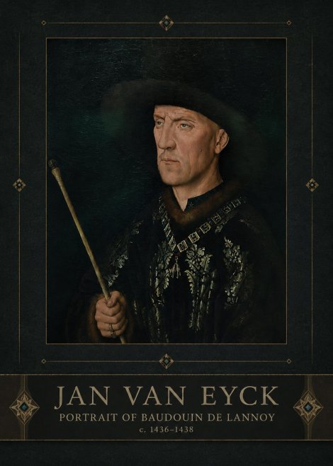 Jan van Eyck Portrait of Baudouin De Lannoy No3 - Affiche