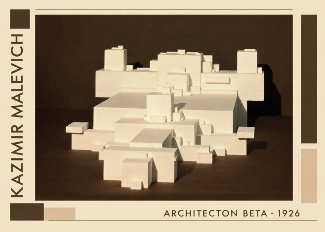 Kazimir Malevich Architecton Beta No1 - Affiche