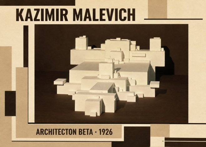 Kazimir Malevich Architecton Beta No2 - Affiche