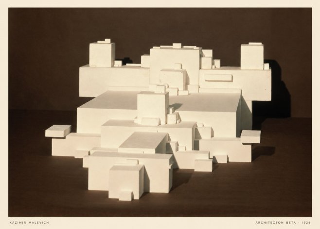 Kazimir Malevich Architecton Beta No5 - Affiche