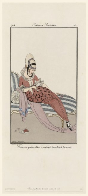 Gerda Wegener Robe De Gabardine À Volants Brodés À La Main II No6 - Affiche