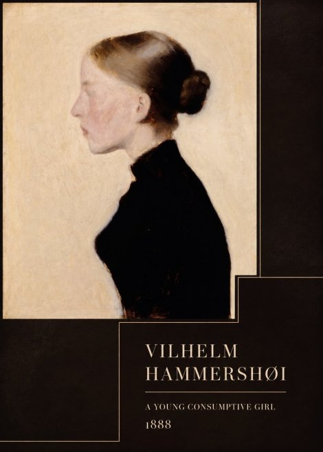 Vilhelm Hammershøi A Young Consumptive Girl No4 - Affiche