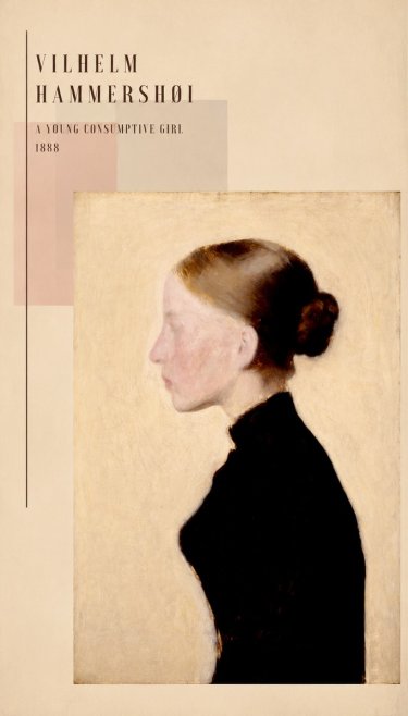 Vilhelm Hammershøi A Young Consumptive Girl No5 - Affiche