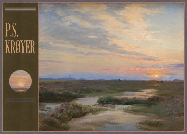 P.S. Krøyer Moorland with Sunset No4 - Affiche